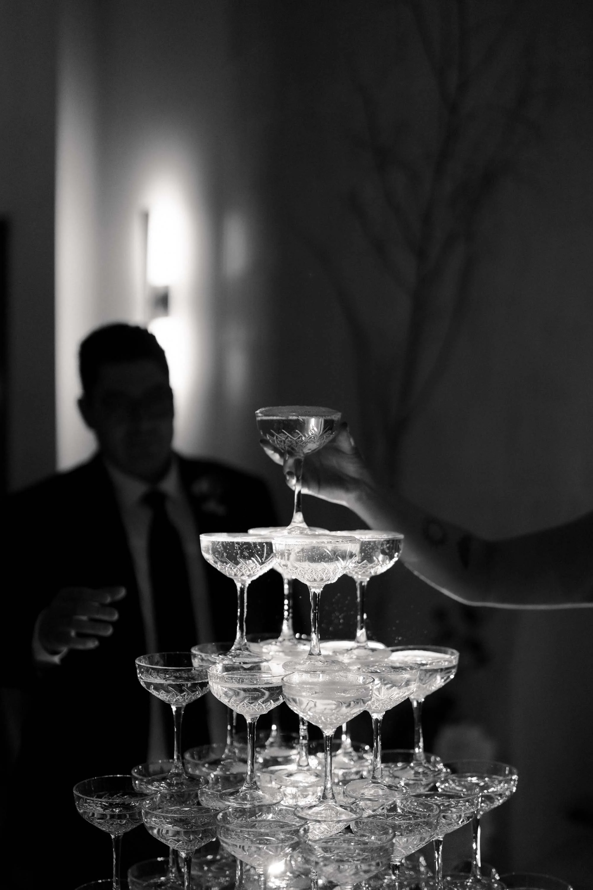 Serra Plaza Wedding  Celebration with a Champagne Tower by French Toast Towers 9.jpg