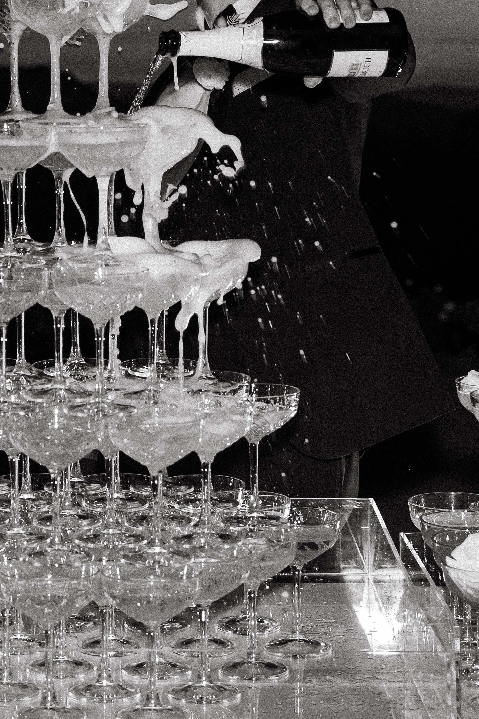 Stone Mountain Estates Wedding - French Toast Towers Champagne Toast Celebration 1.jpg