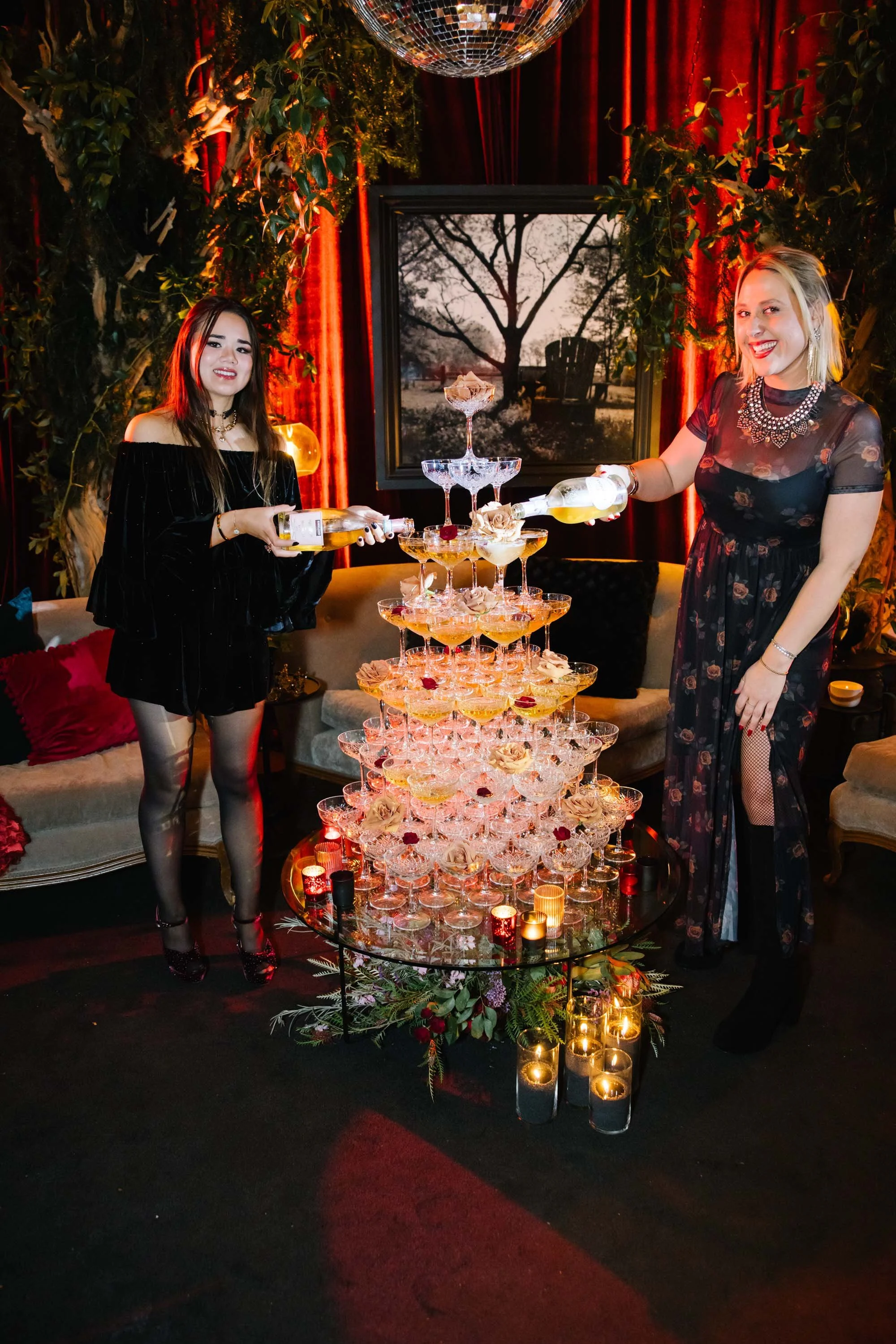 Birthday Party Champagne Tower Toast with French Toast Towers 1.jpg
