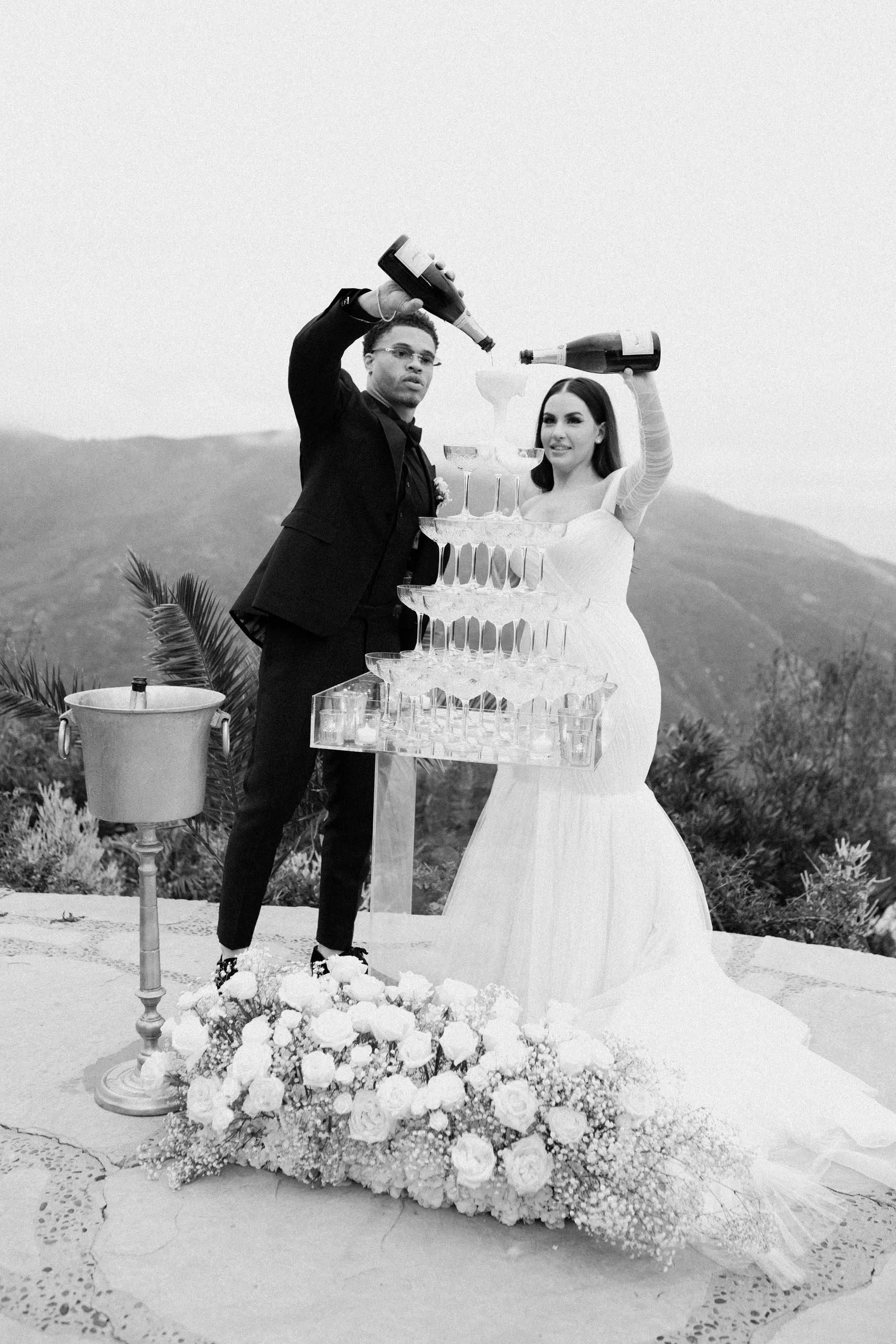 Malibu Dream Resort Wedding - French Toast Towers Champagne Celebration 6.jpg