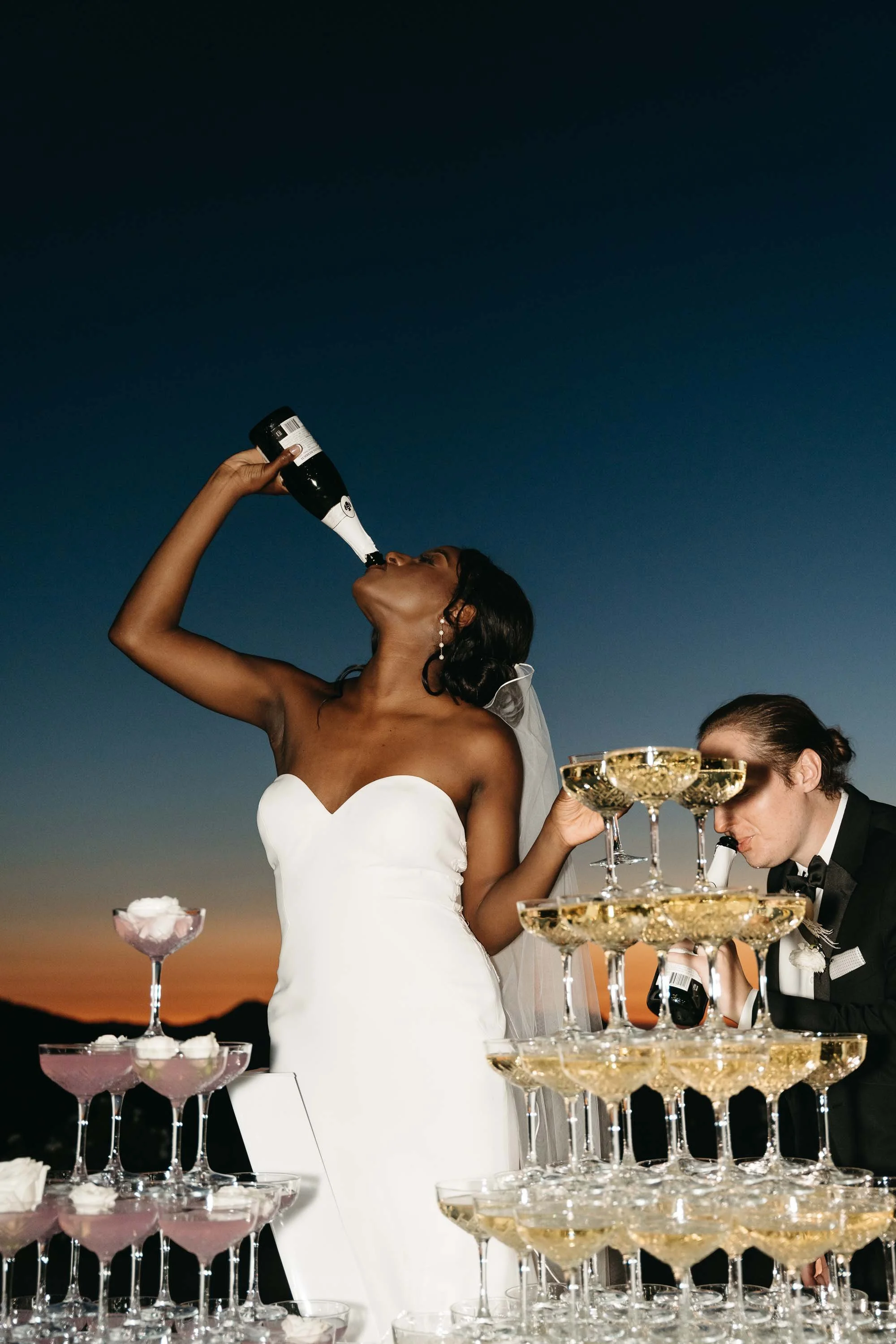 Stone Mountain Estates Wedding - French Toast Towers Champagne Toast Celebration 9.jpg
