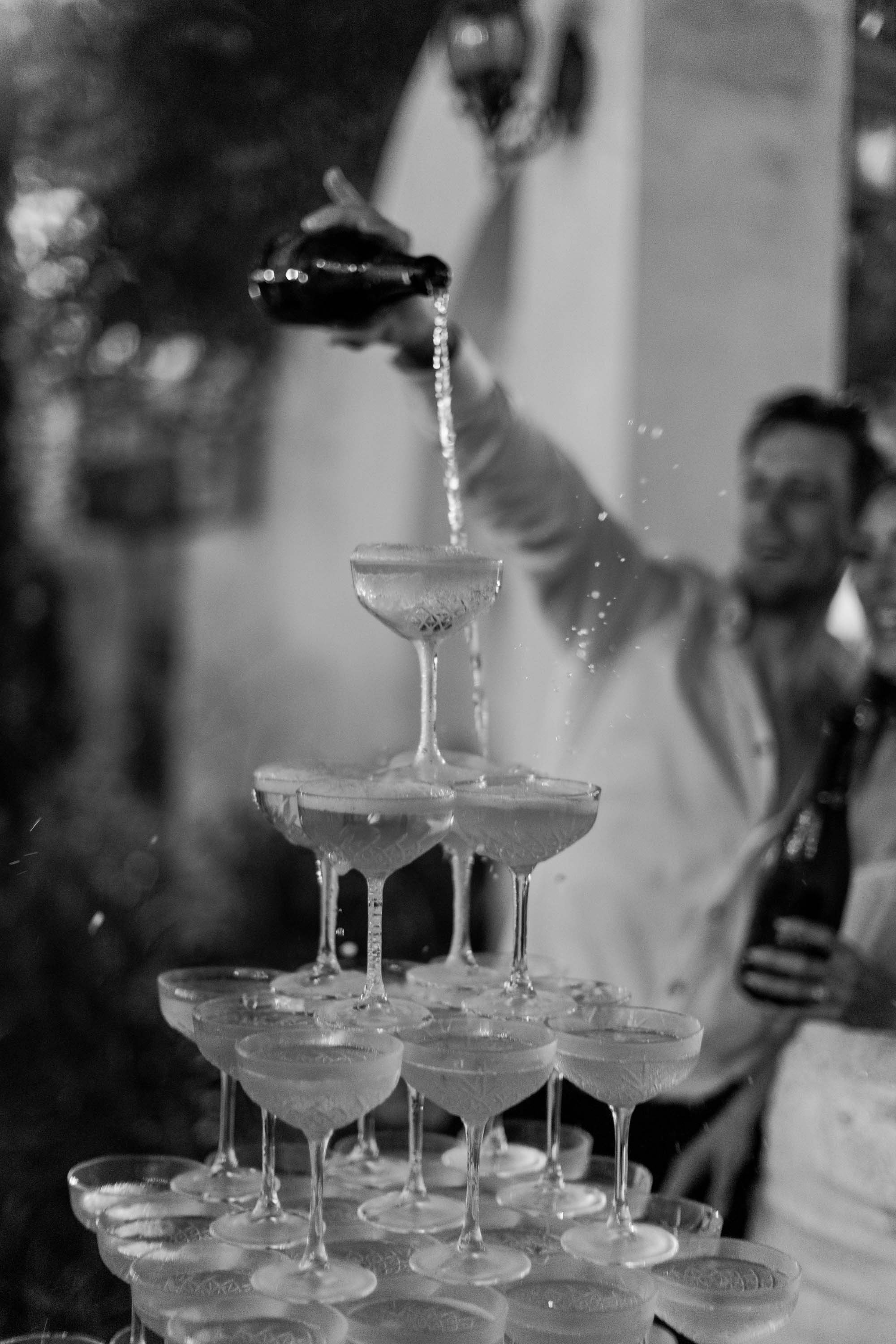 Tivoli Italian Villa Wedding - French Toast Towers Champagne Toast Celebration 6.jpg