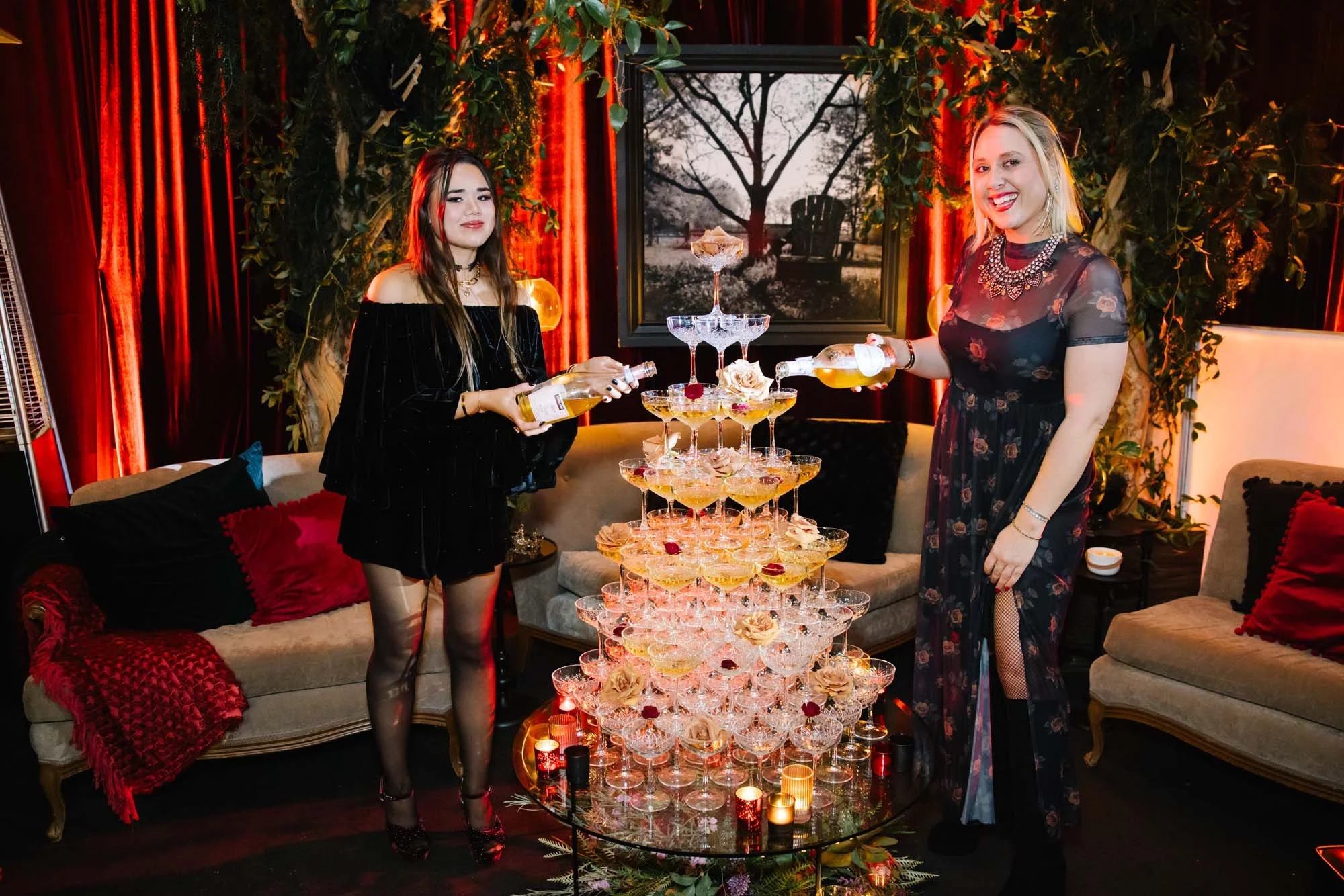 Birthday Party Champagne Tower Toast with French Toast Towers 2.jpg