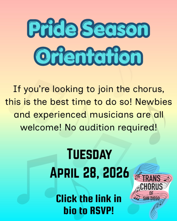 Pride Season Orientation - Trans Chorus of San Diego