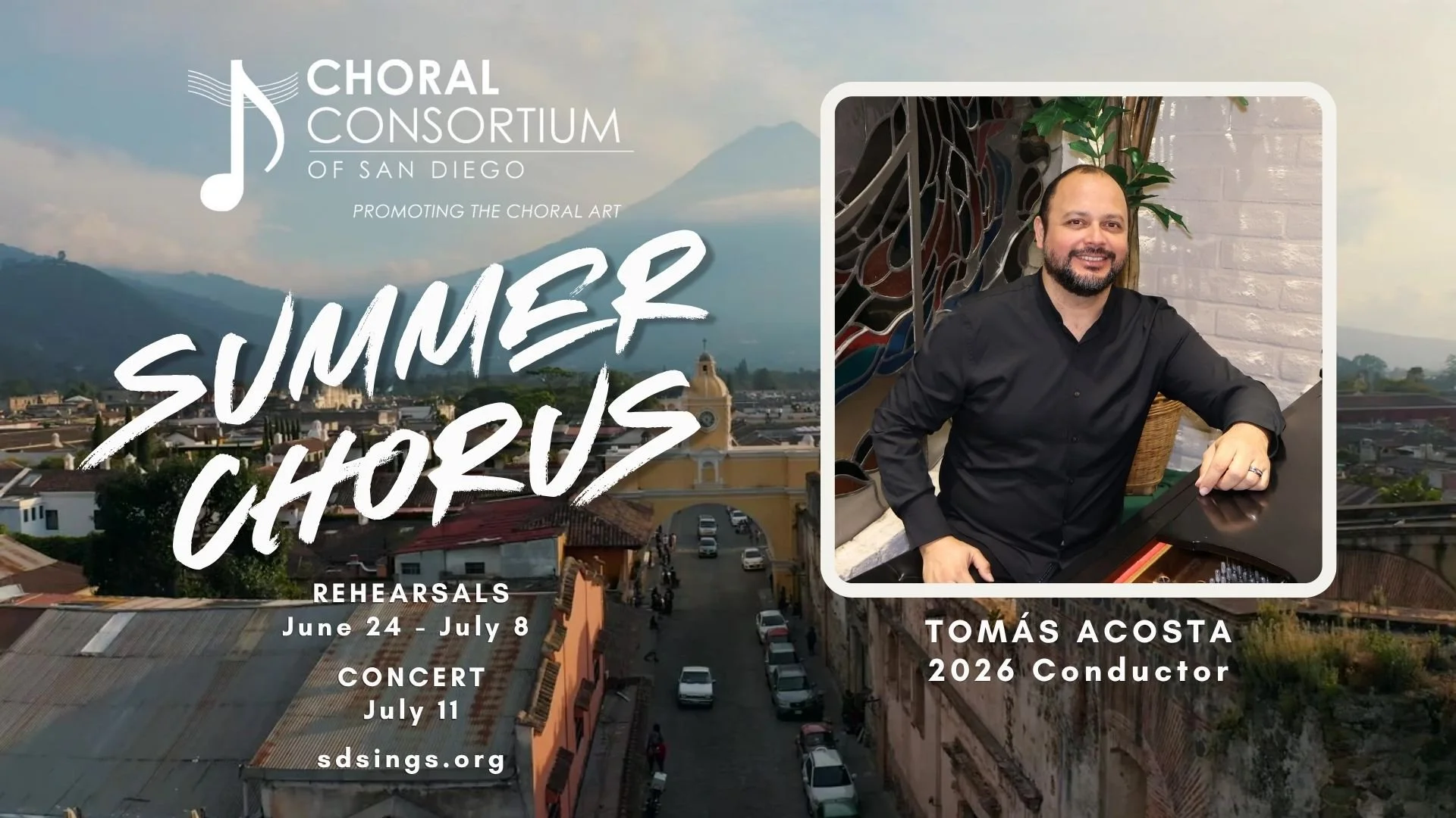 Meet Our 2026 Summer Chorus Conductor Tomás Acosta