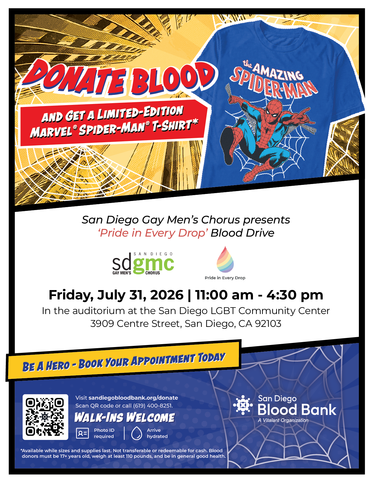 ‘Pride in Every Drop’ Blood Drive - presented by SDGMC