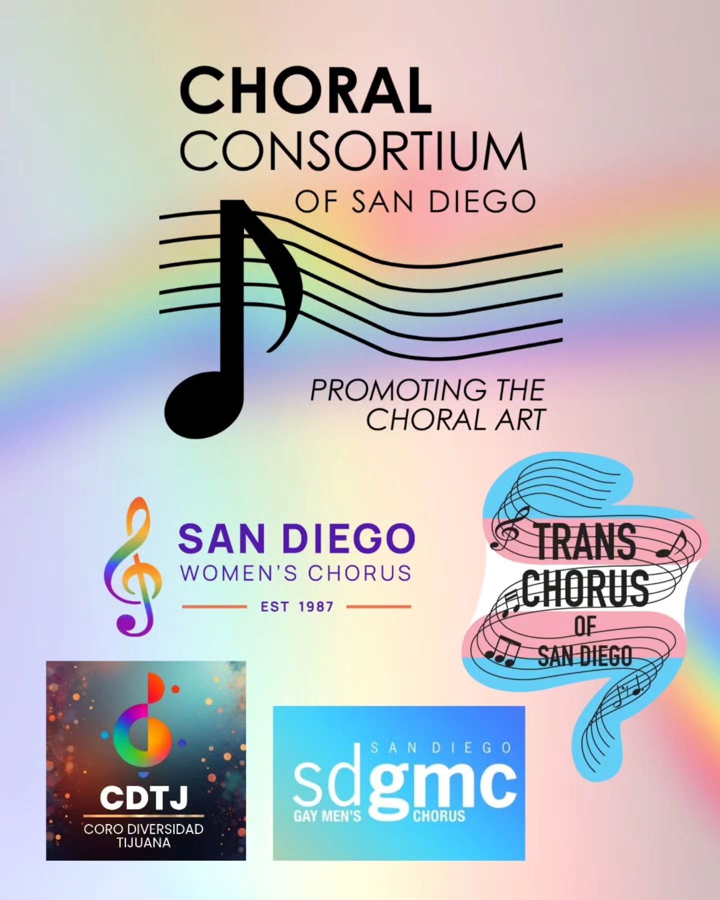 🌈 Happy Pride Month from the Choral Consortium of San Diego! 🌈

Pride and choral singing share a powerful history. For decades, LGBTQ+ choruses have created spaces where people could find community, celebrate their identities, honor those we've los