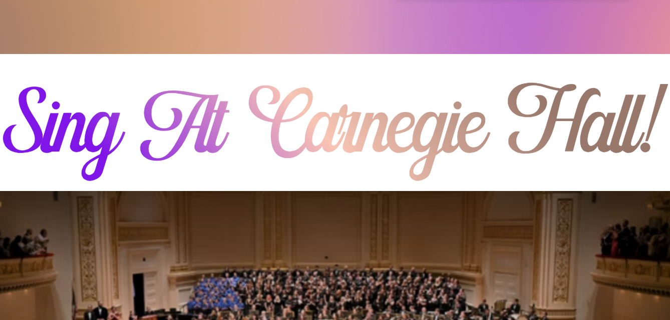 Sing At Carnegie Hall!