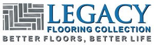 Legacy Flooring Collection logo with the tagline 'Better floors, better life'