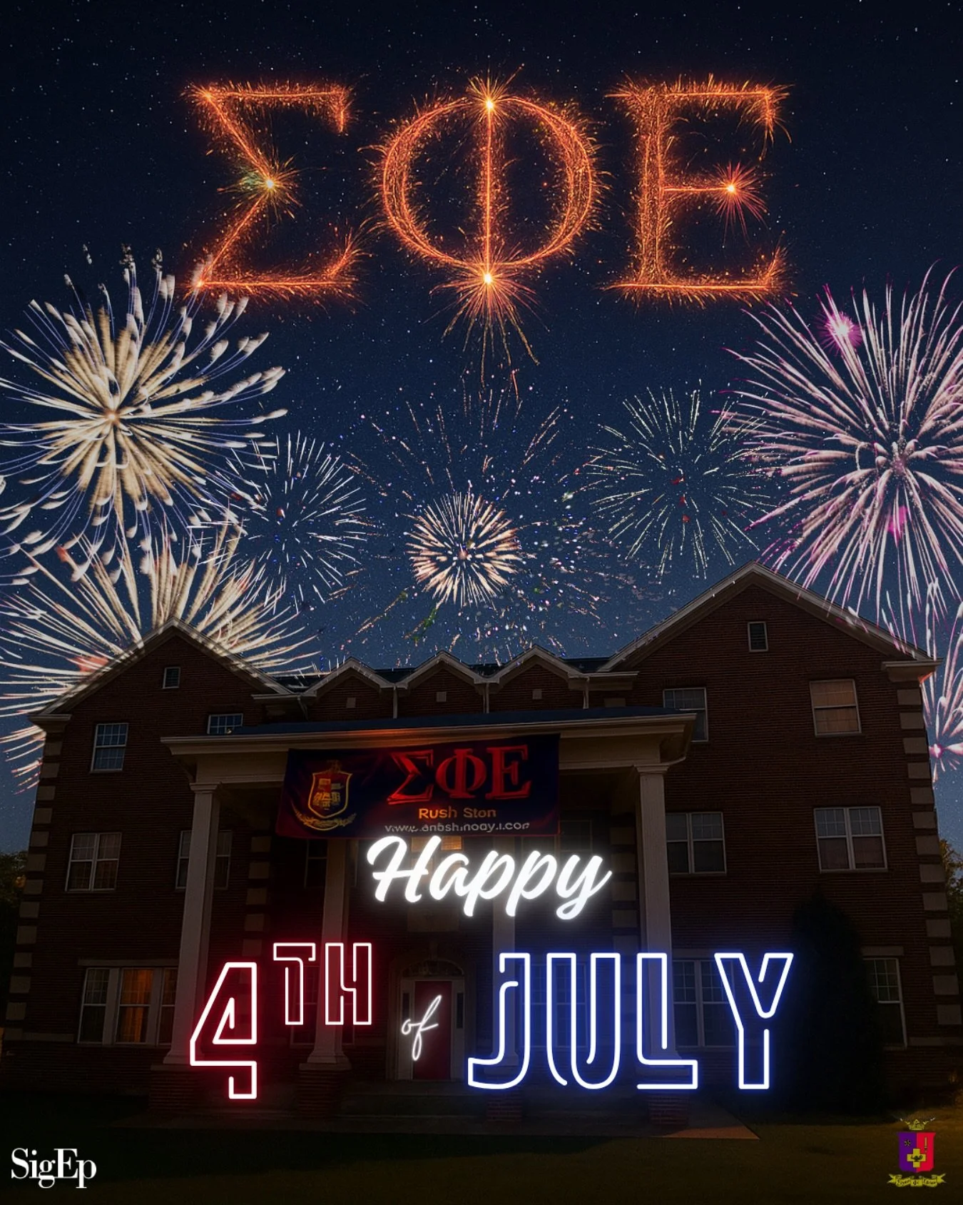 Happy 4th of July from SigEp! Stay safe &amp; drink responsibly 🎆

#sigep #raiseyourbar #balancedman #fraternity #fraternitylife #greek #gogreek #4thofjuly #explore
