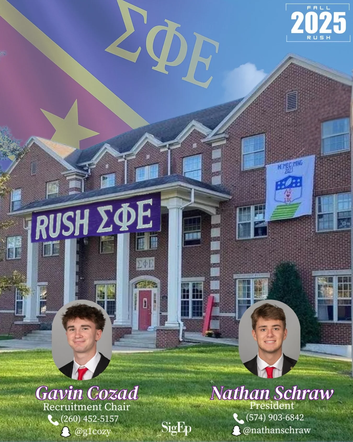 Raise Your Bar this semester and RUSH SIGEP! 

To find out more details about fall recruitment contact Gavin Cozad ( @_.gcozy_ ) or Nathan Schraw ( @nathan.schraw )