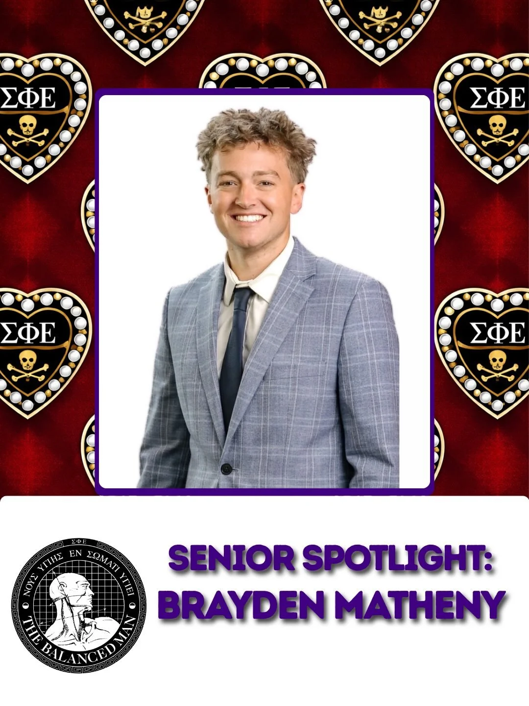 Brayden Matheny, a business administration major from Muncie wants to work as an orthopedic medical device sales representative. In his free time, he enjoys golfing, traveling, and hanging with his brothers. During his time in SigEp, he served as the
