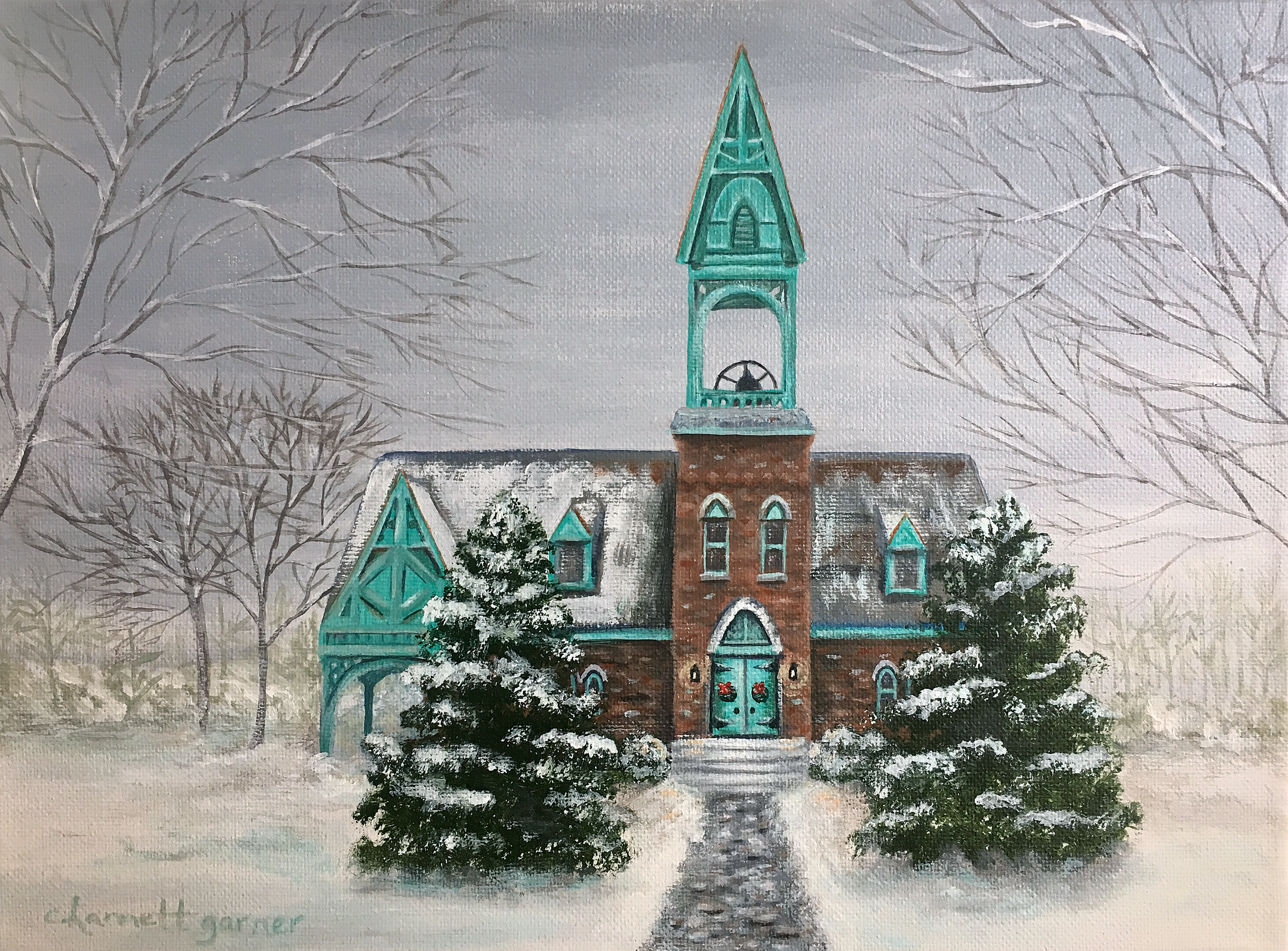 First Presbyterian Church of Valatie in Snow