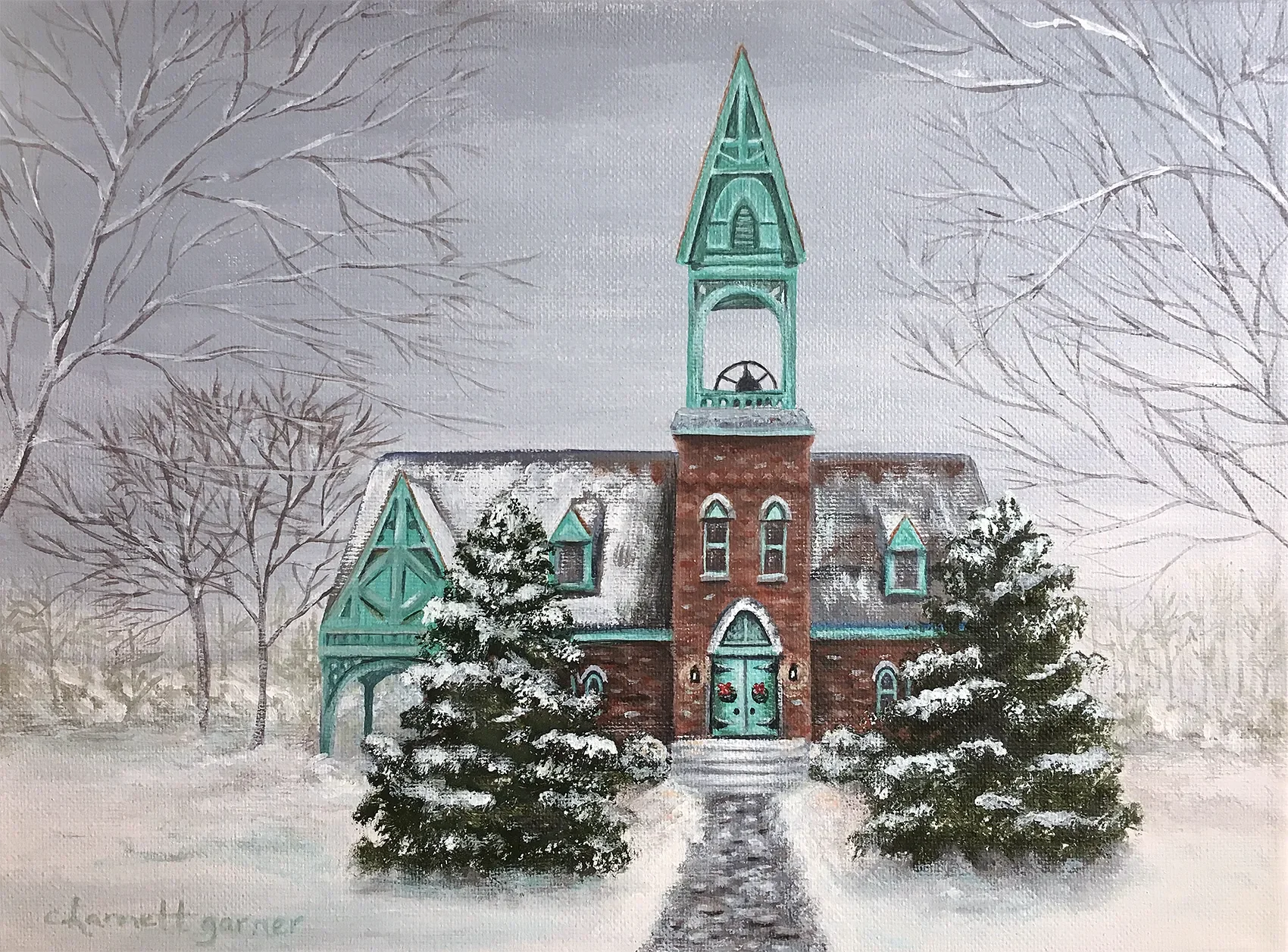 First Presbyterian Church of Valatie in Snow