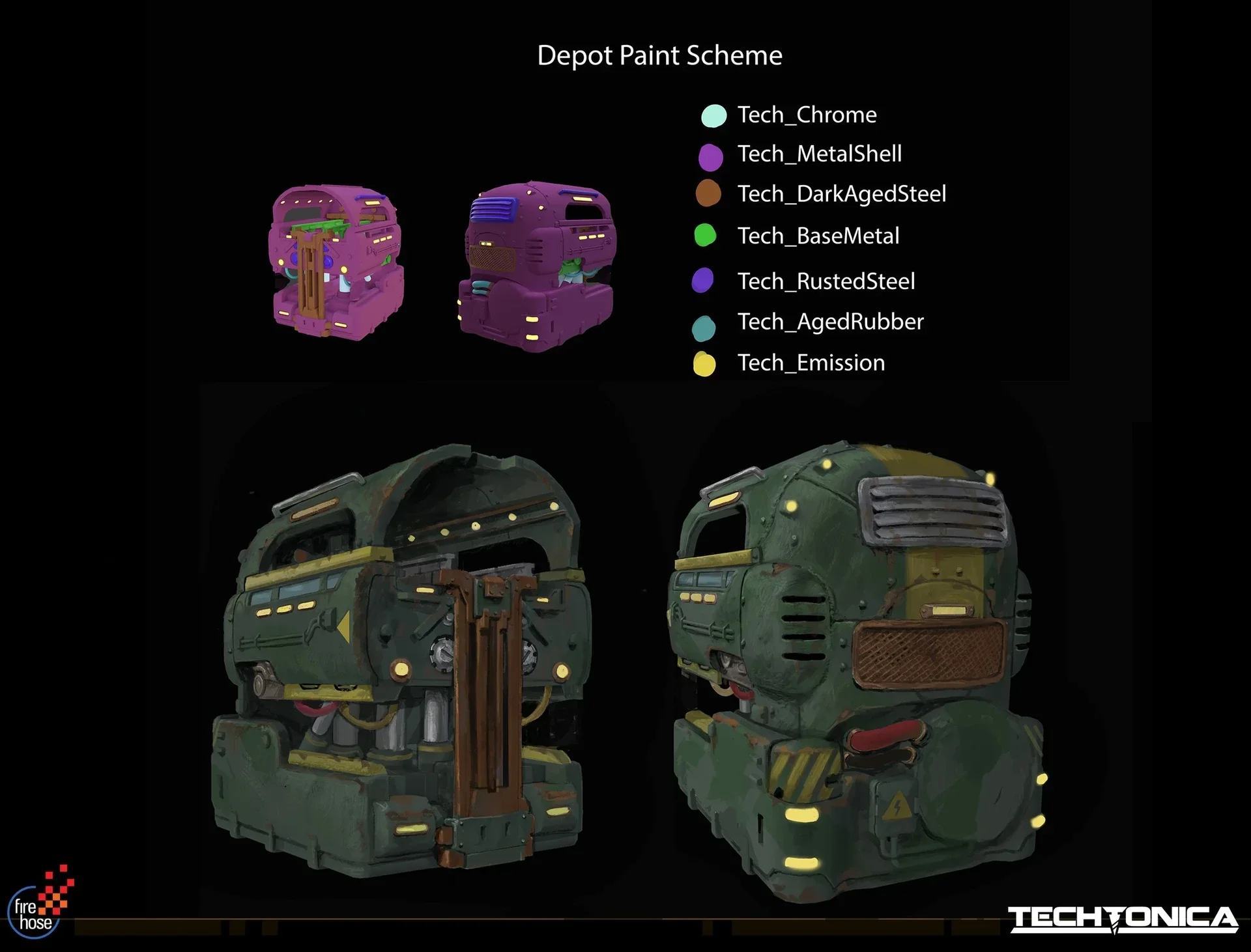 Depot Machine Concept and Material Callout for Techtonica