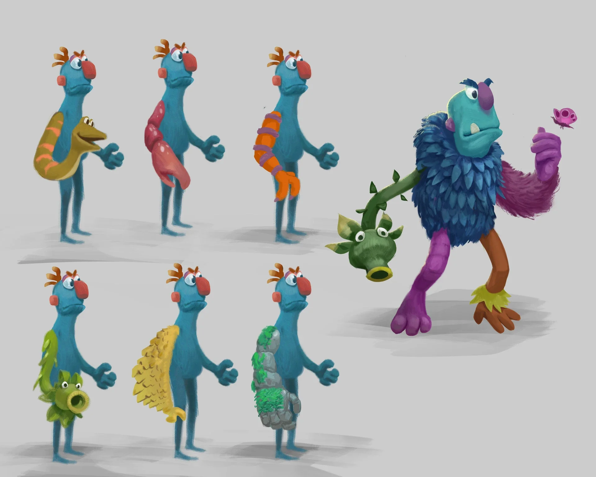 Attachable Limbs and Character Concept for Unreleased Project