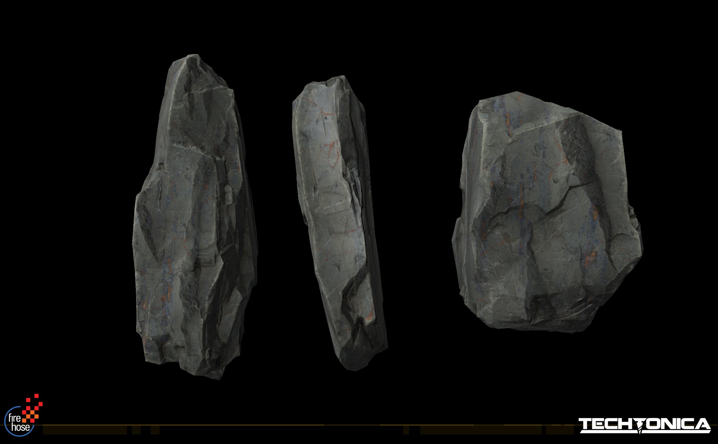 Assorted Rocks Rendered