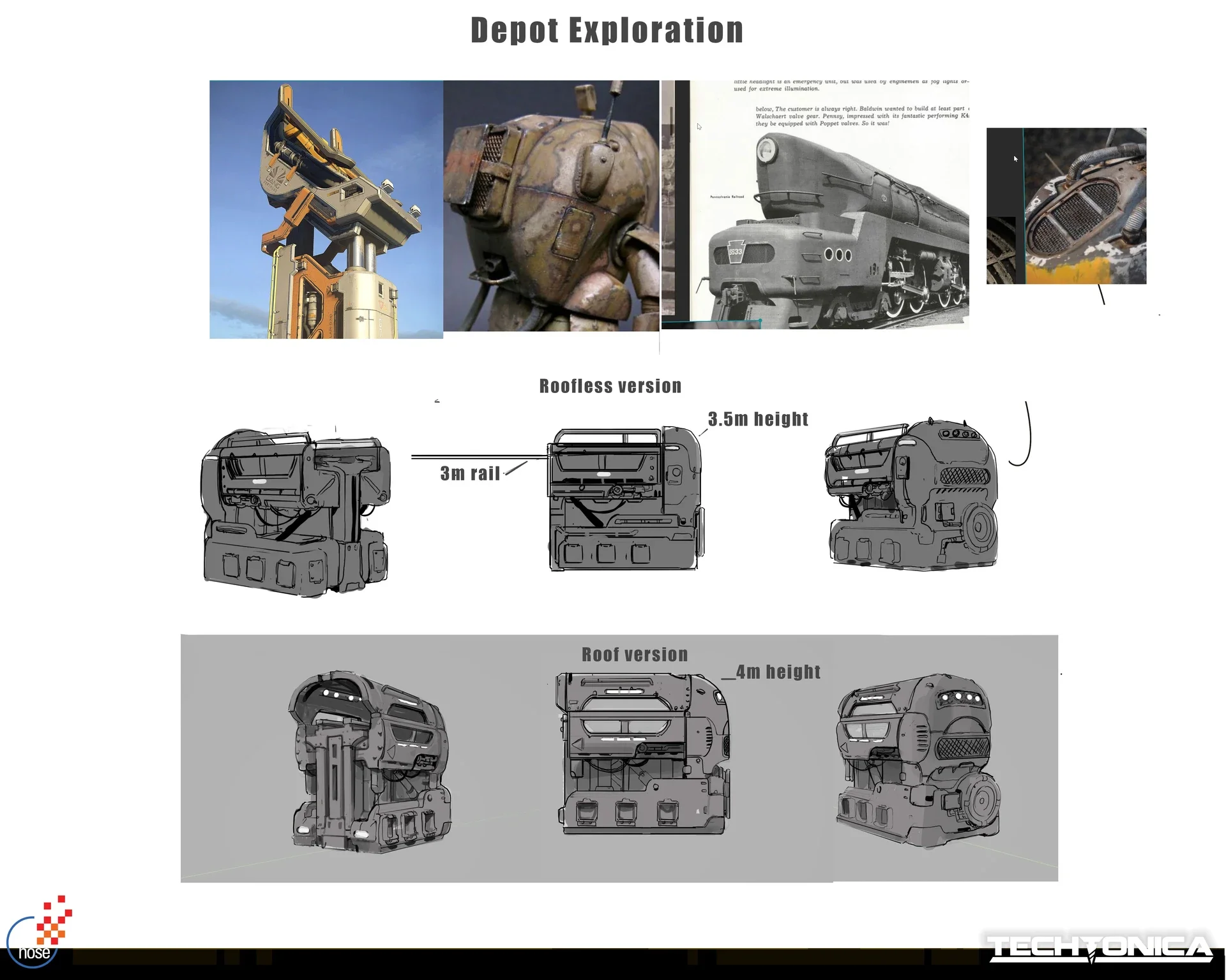Material Reference and Roof Exploration of Depot Machine in Techtonica
