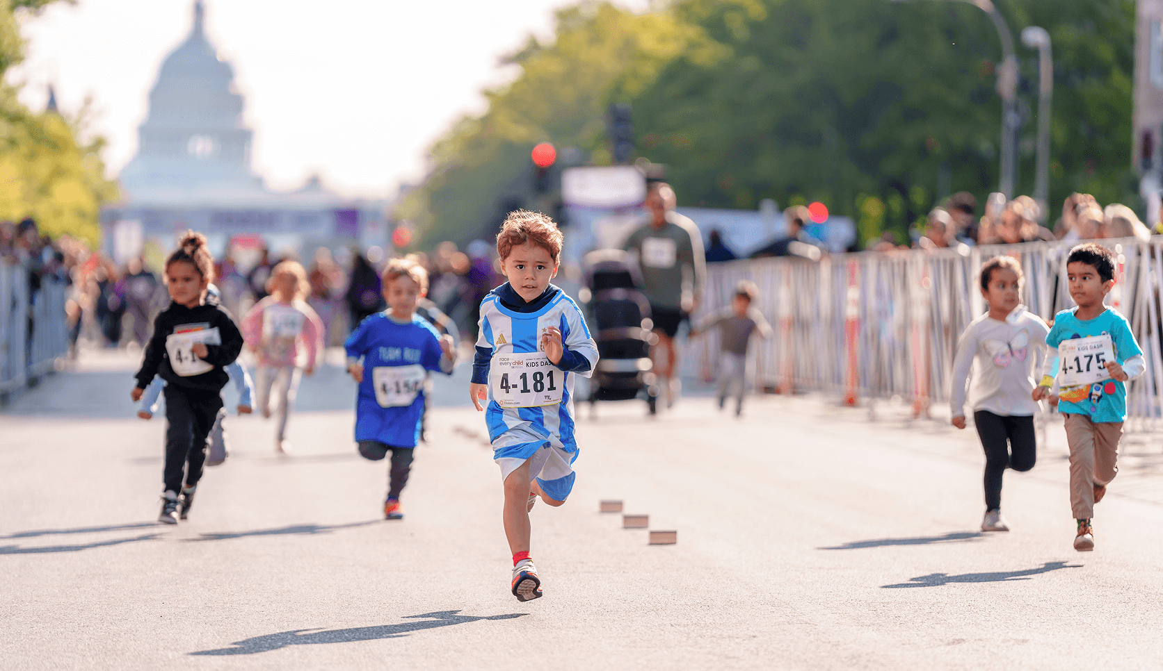 Kids Dash participant at the Race for Every Child annual event.