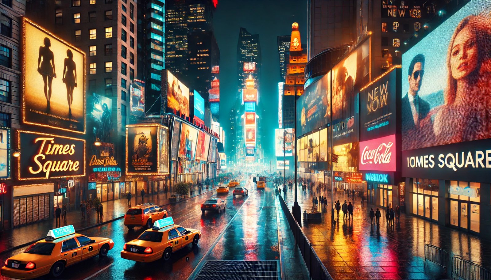 Is Times Square always lit up?