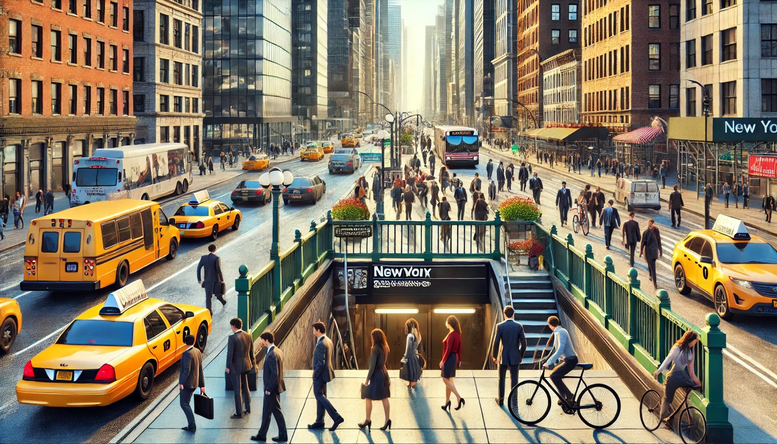 How do most New Yorkers get to work?