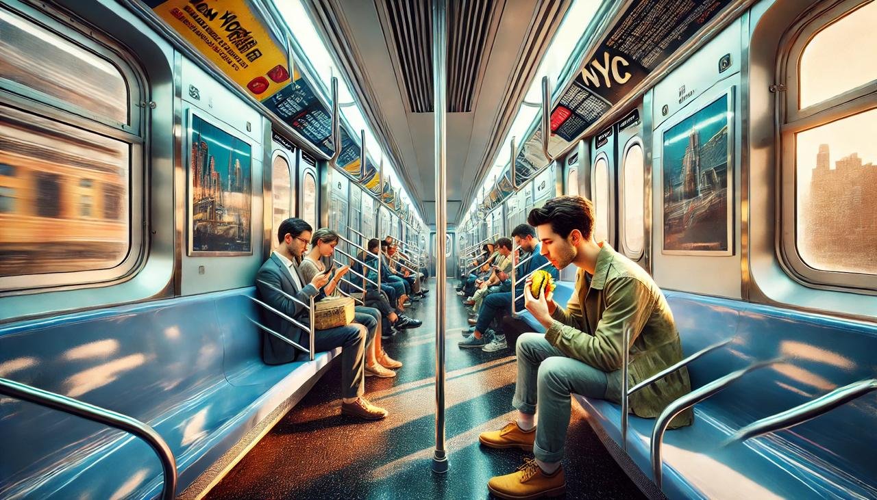 Is it ok to eat on nyc subway?