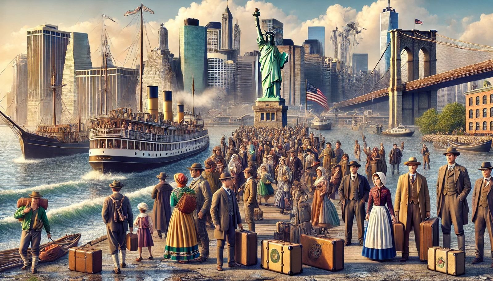 Why did Europeans immigrate to New York?