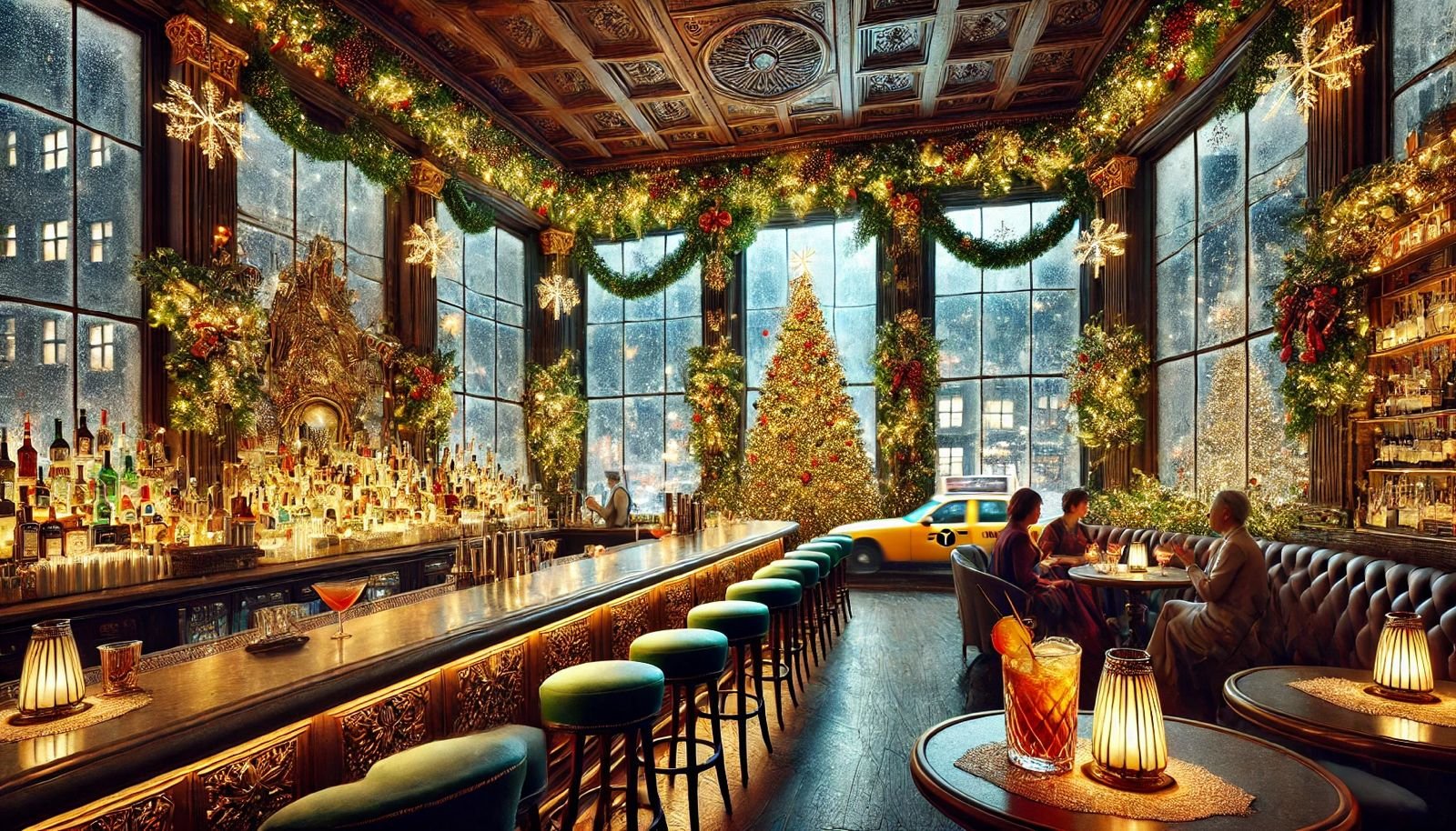 What NYC bar has the best Christmas decorations?