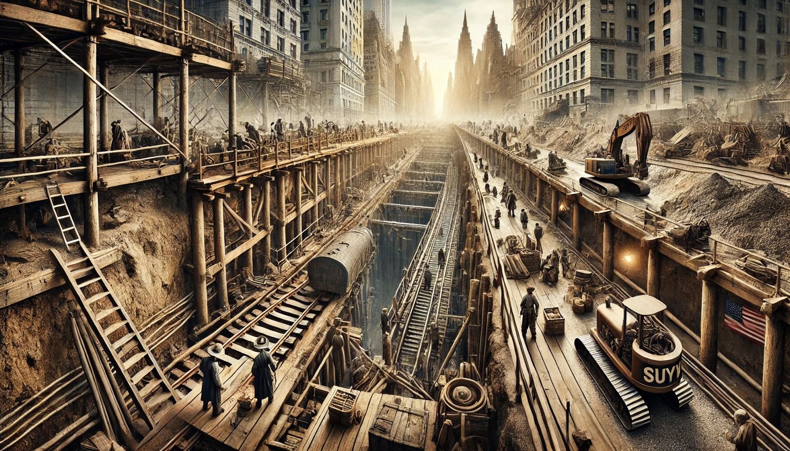 How long did it take to build the NYC subway?