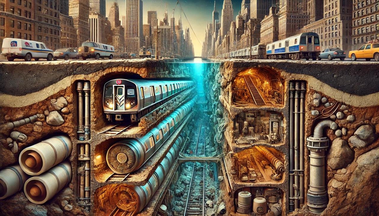 What is beneath New York City?