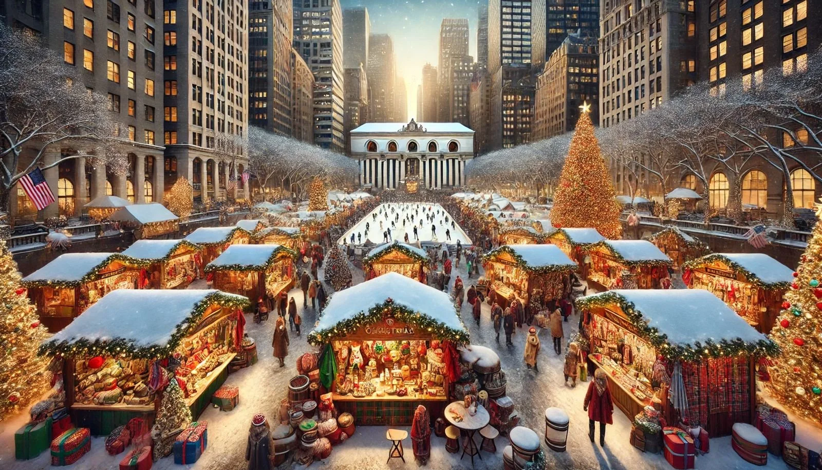 What park in NYC has a Christmas market?