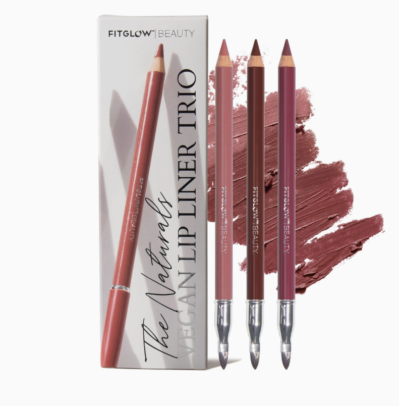 Vegan Lip Liner Pencil + Blending Brush - 3 Piece Set