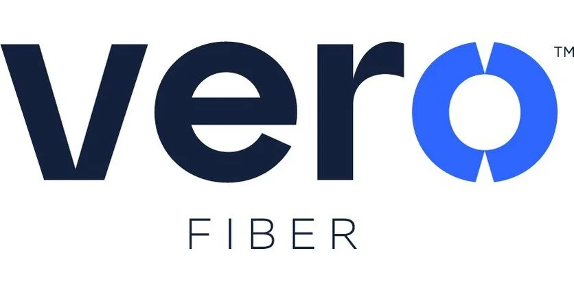 Vero Fiber logo with the word 'Vero' in large black and blue letters and 'Fiber' in smaller black letters underneath.