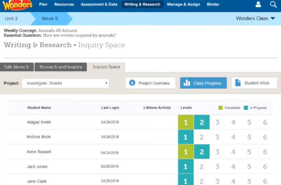 An image of Teacher Dashboard.