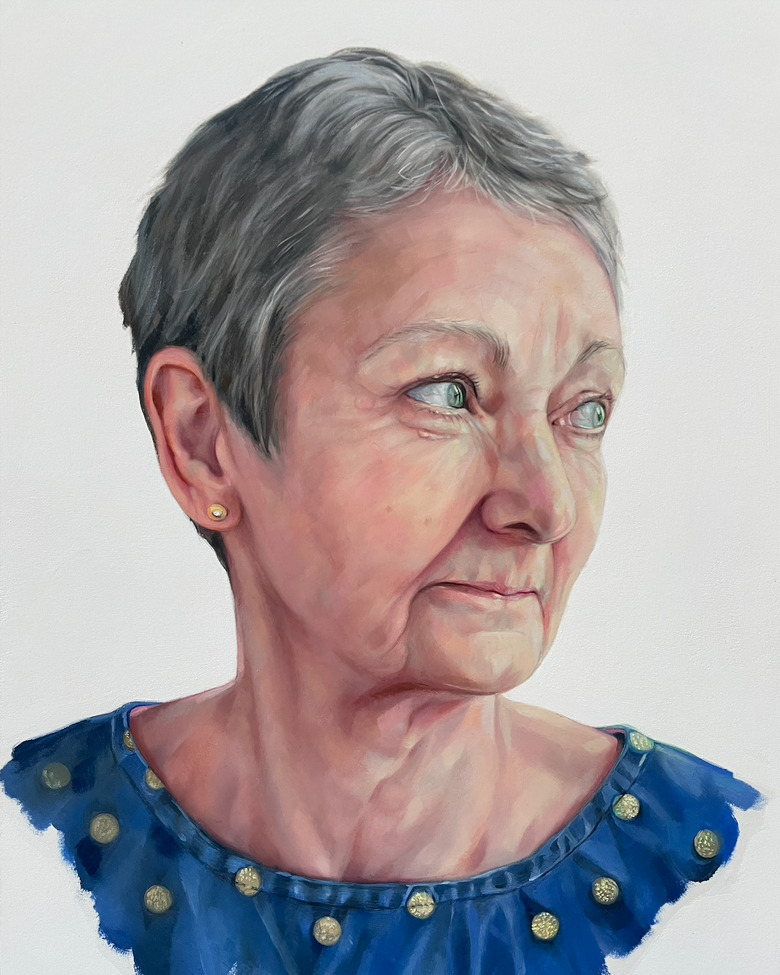 Anne. Oil on paper on wood panel. 25 x 30 cm 