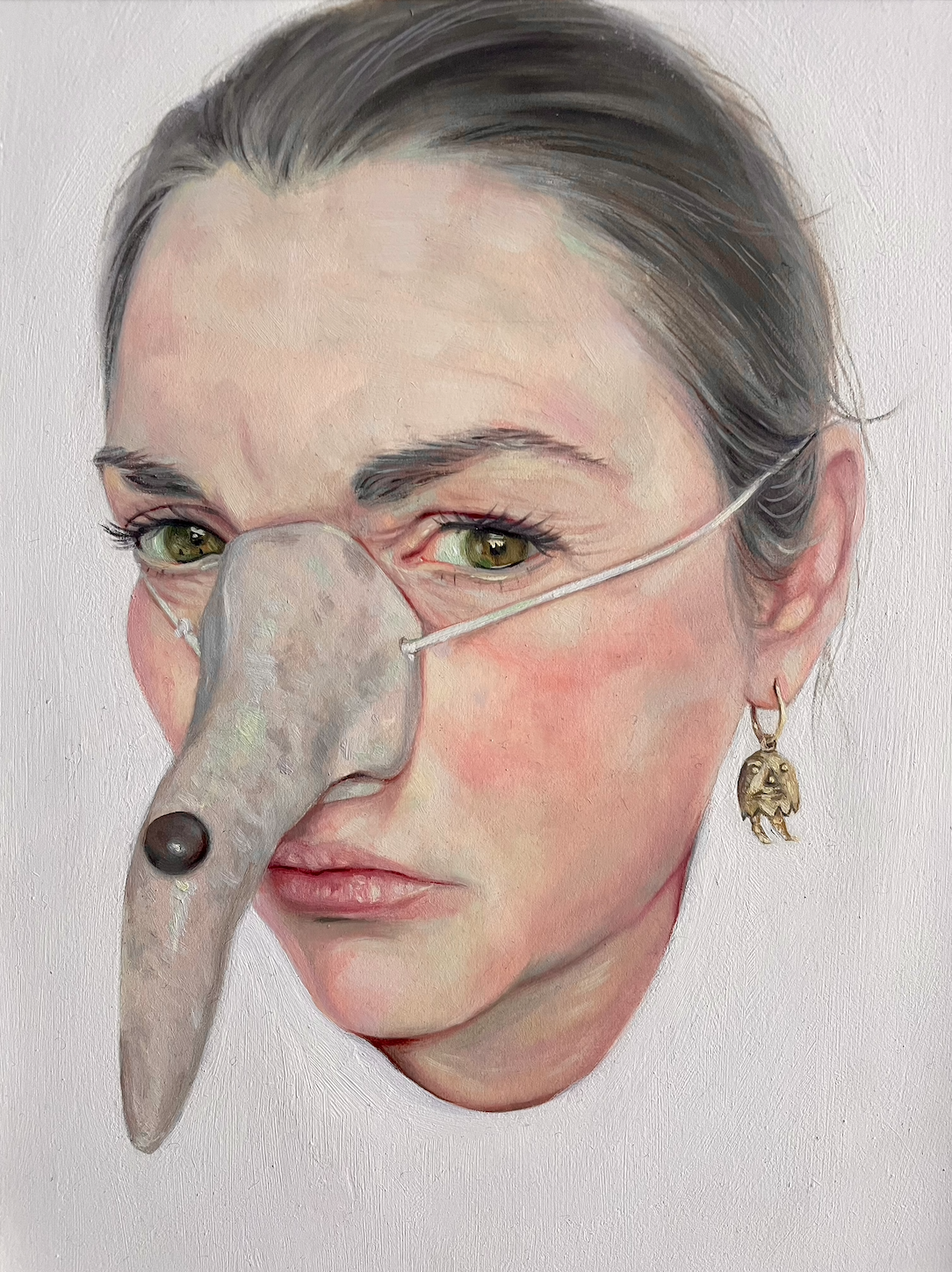 Which Witch? Oil on paper on wood panel