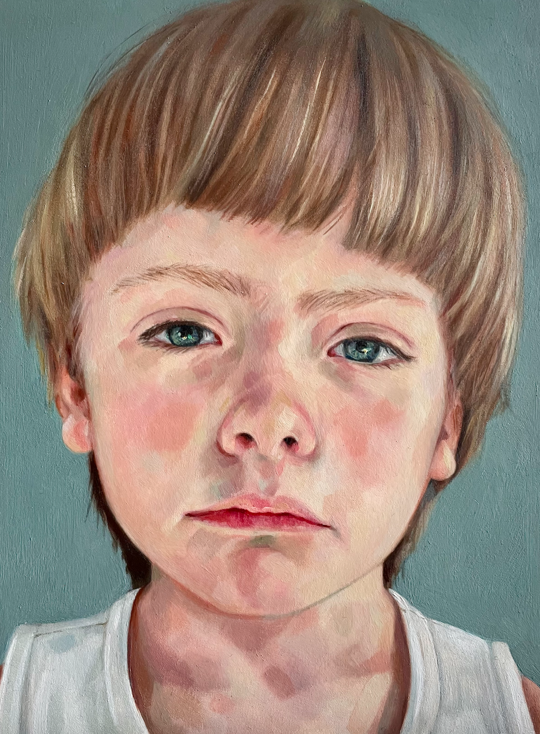 Abe. Oil on paper on wood panel. 15x20 cm