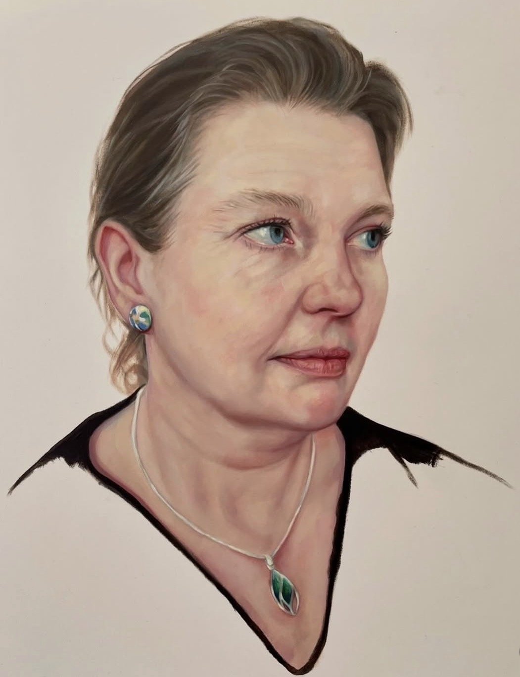 Carrie. oil on paper on wood panel. 25 x 30 cm
