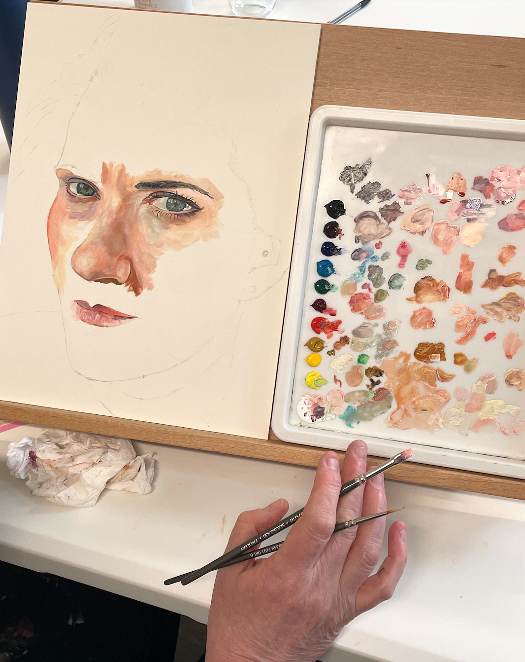 Brian Cox. Painted on Portrait Artist of the Year 2025