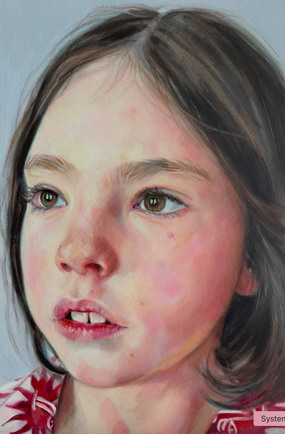 Gabriel. Oil on paper on wood panel. 10x15 cm 