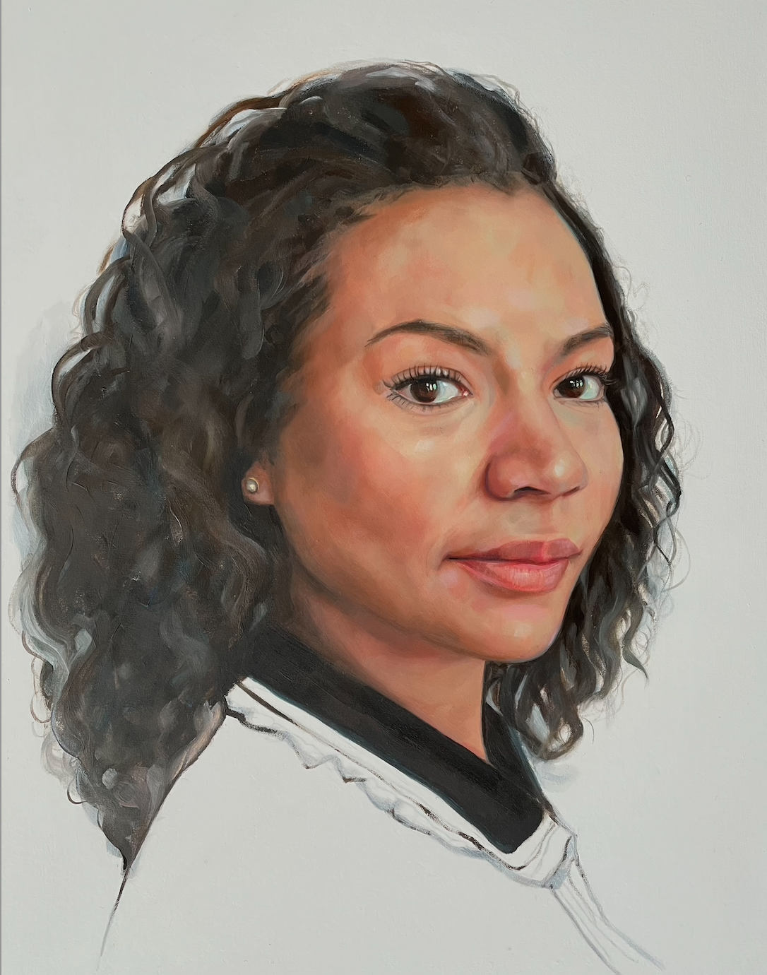 Ella. Oil on paper on wood panel. 25 x 30 cm 