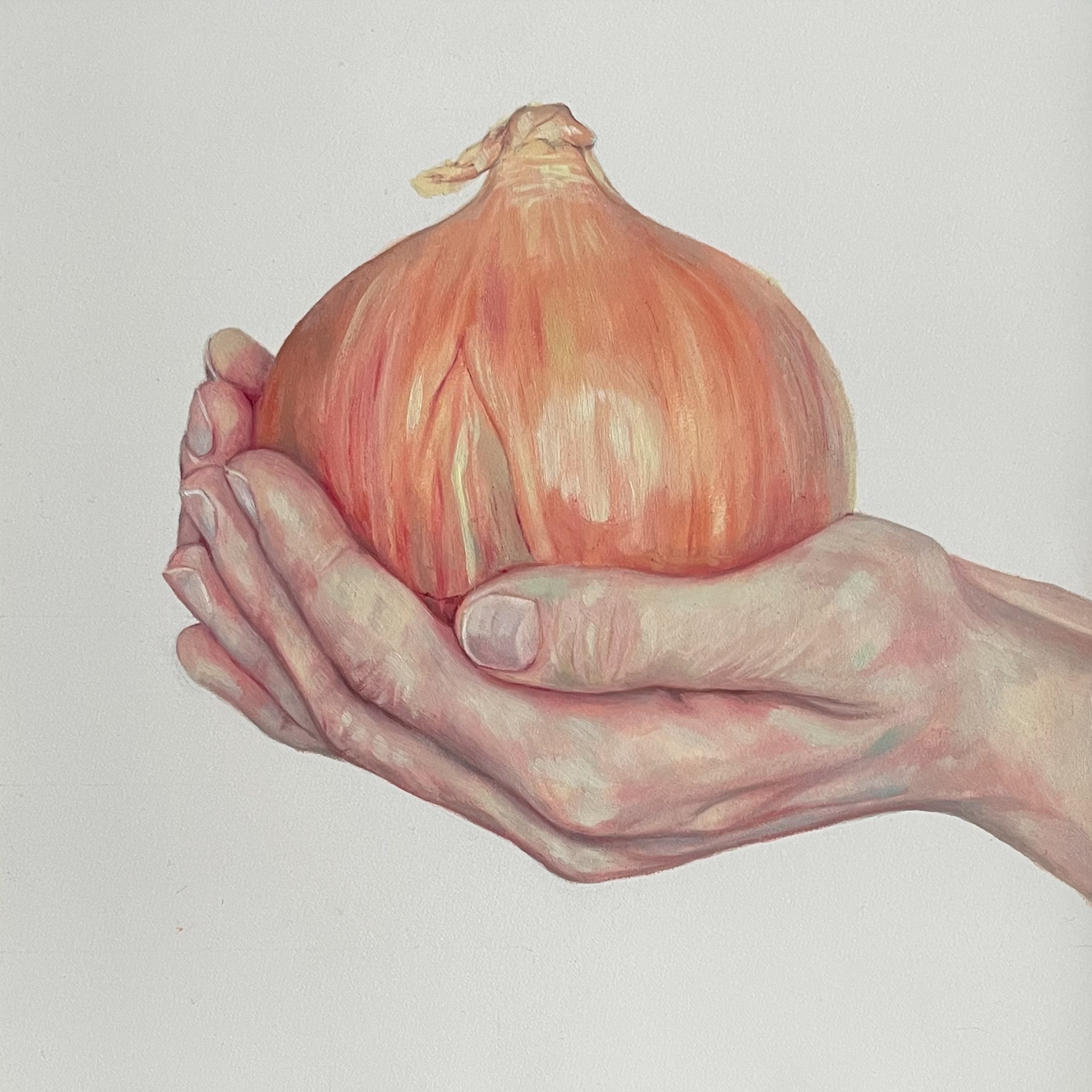 The weight of Layers. Oil on paper on wood panel