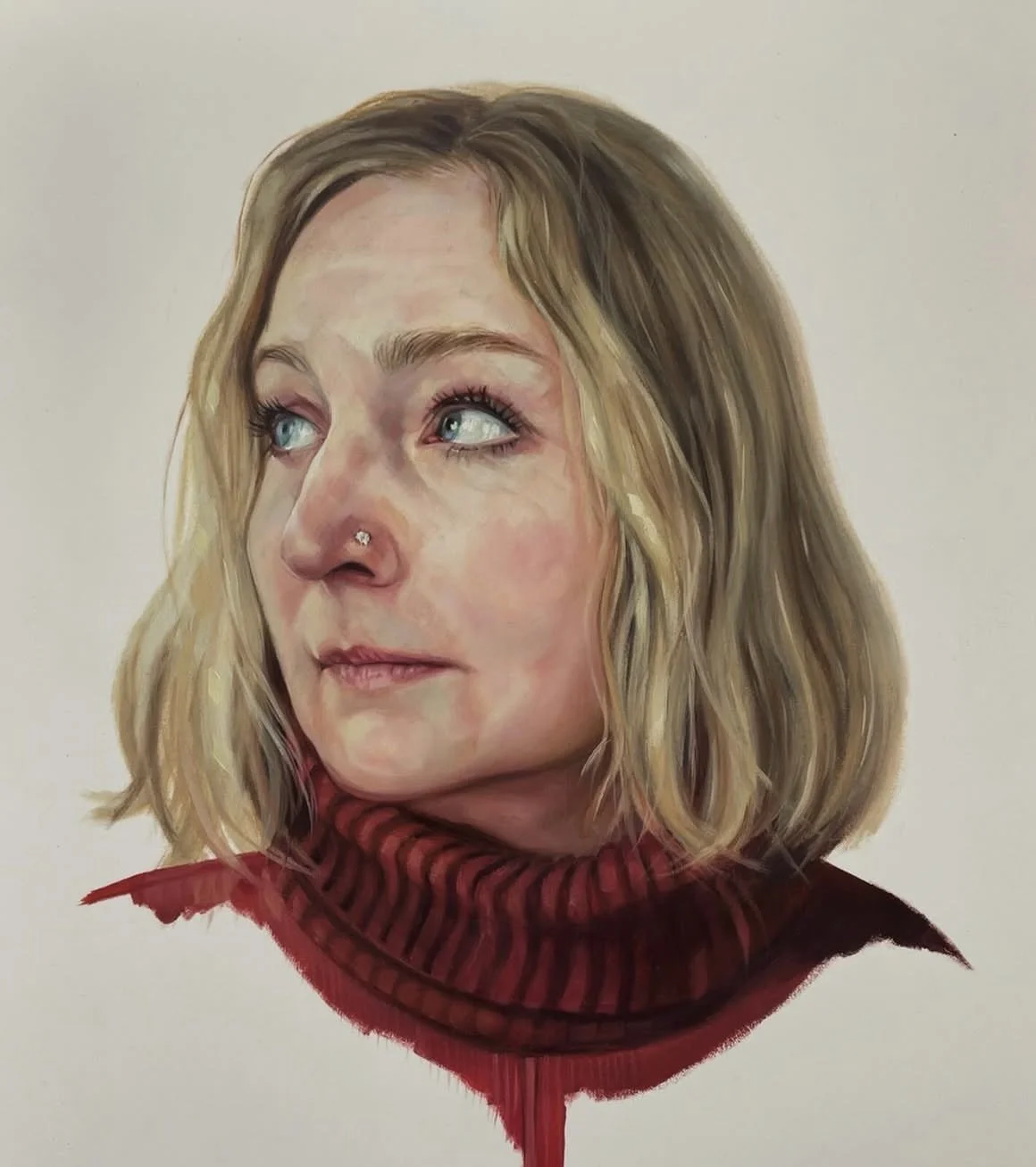 Jo. oil on paper on wood panel 25 x 30 cm