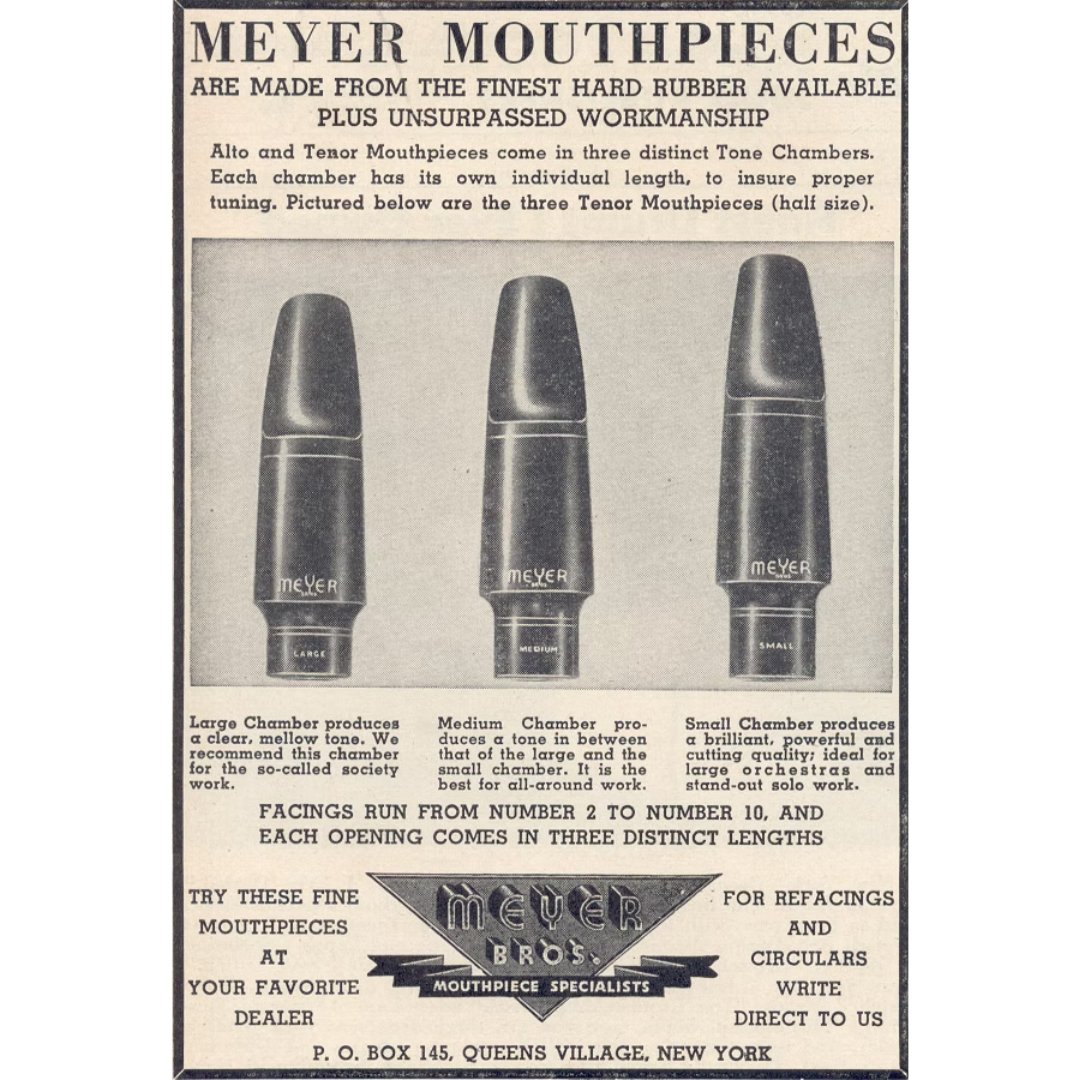 Three chambers. One unmistakable voice.

In the Meyer Bros New York era, offering large, medium, and small chambers gave players the ability to shape their sound with remarkable precision. From mellow clarity to powerful projection, each chamber carr