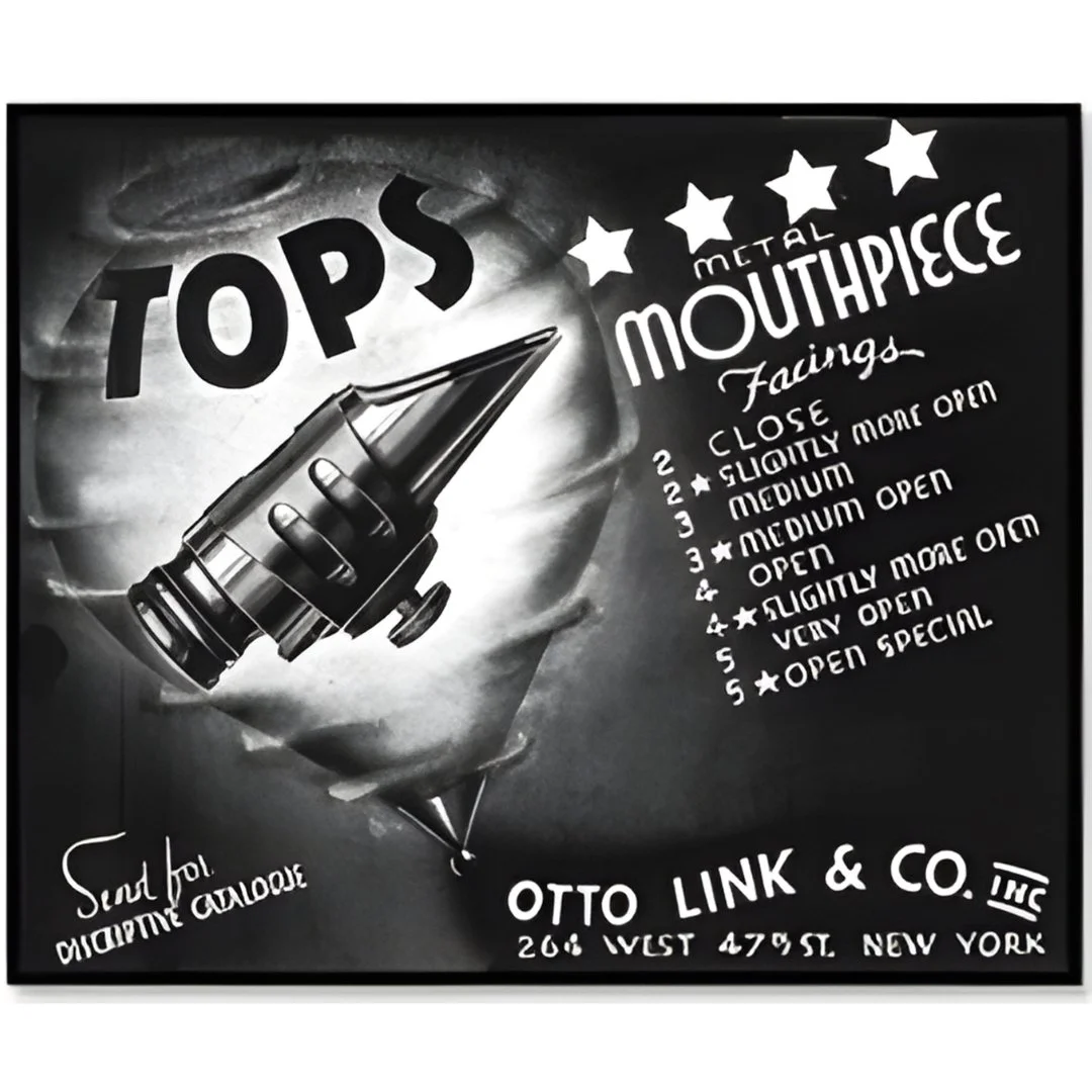 In the late 1930s, Otto Link&rsquo;s metal mouthpieces were gaining a reputation for precision, consistency, and the tonal clarity players depended on across dance bands, radio studios, and early jazz clubs. A full range of facings made it possible f