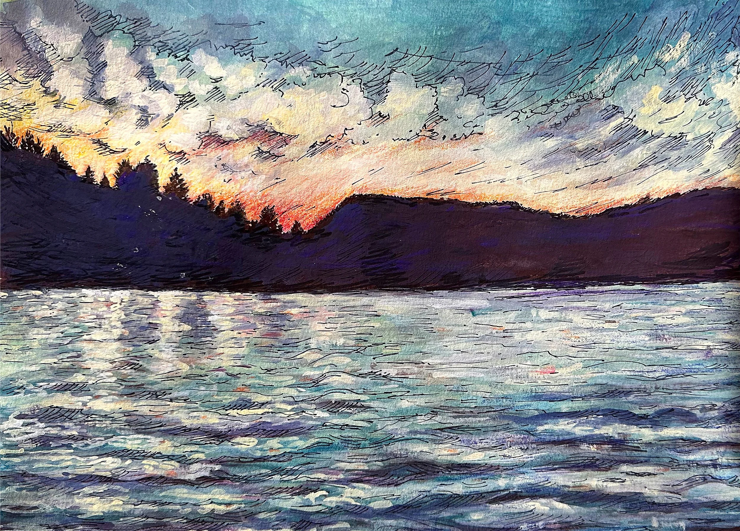 Cuba Lake Summer Sunset