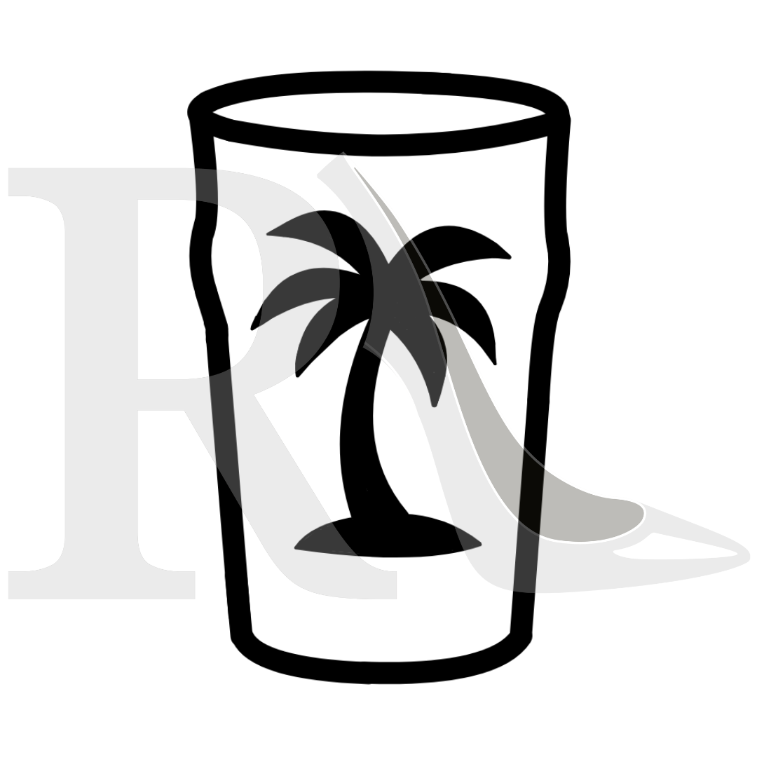 This is Pleasure Island Brewing’s illustration mark, a palm tree nestled inside a pint glass. It’s a visual nod to the feeling their beer evokes: like being transported to a tropical escape with every sip. A drink that doesn’t just refresh, but invit