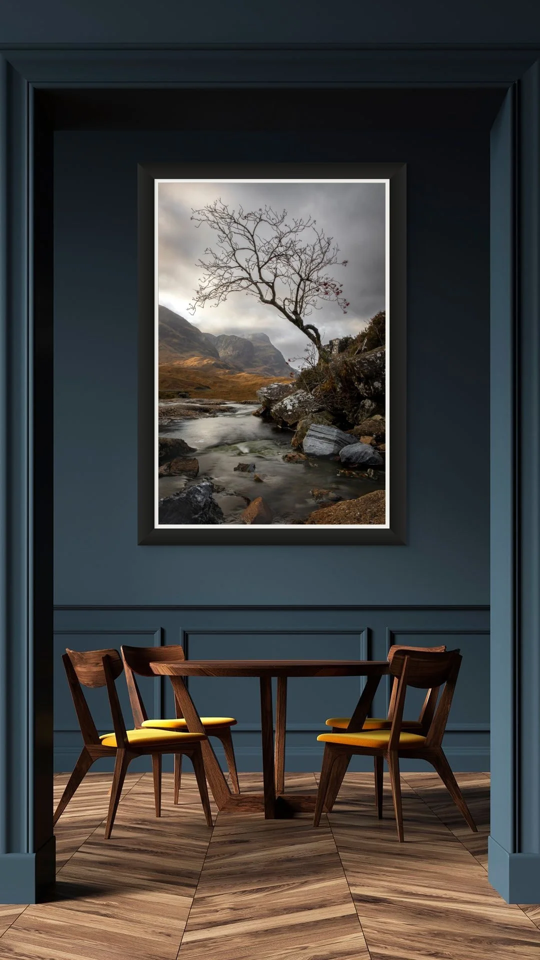 Glencoe in Autumn, a Rowen tree with the last of its berries