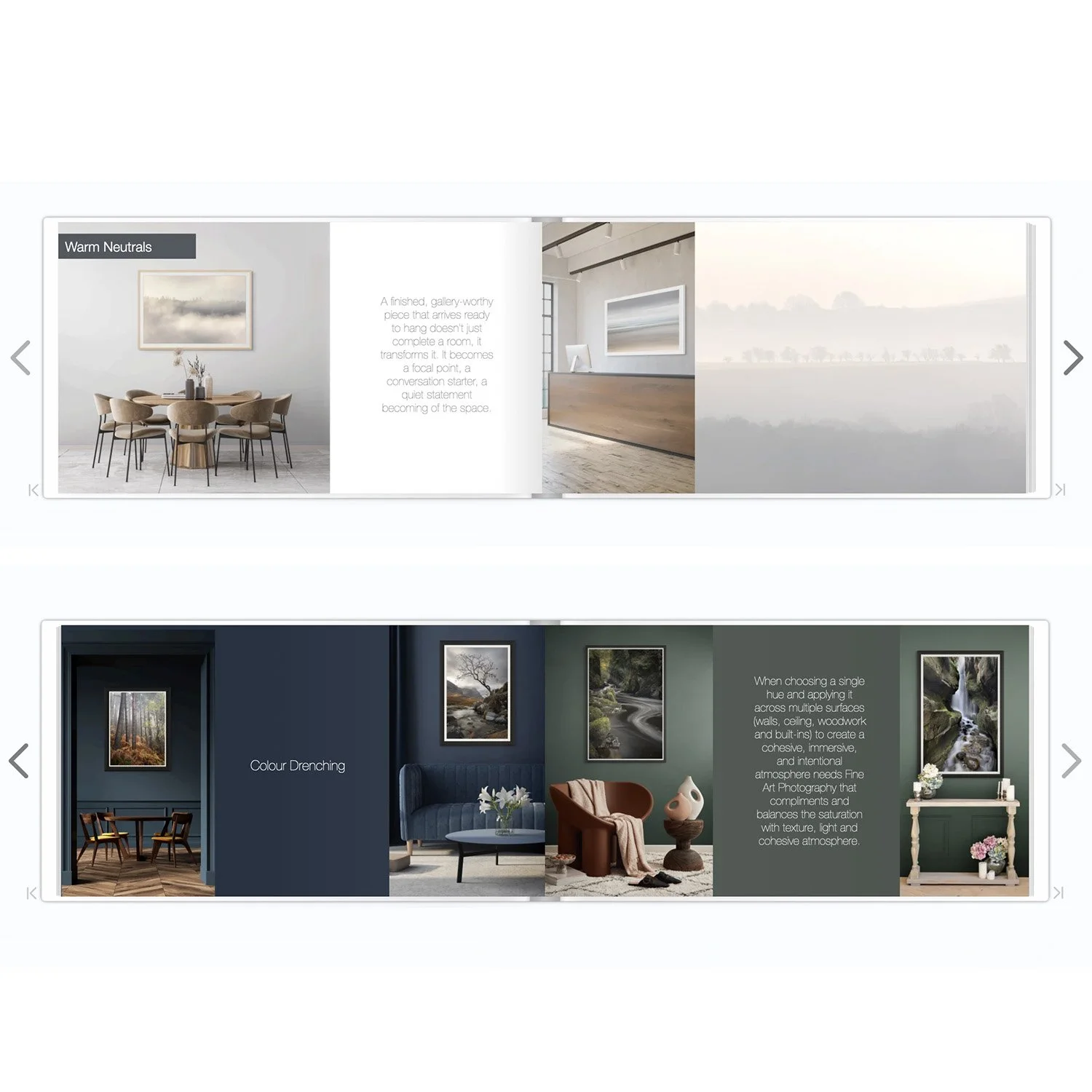 example inside pages of Annette C Photography online look book