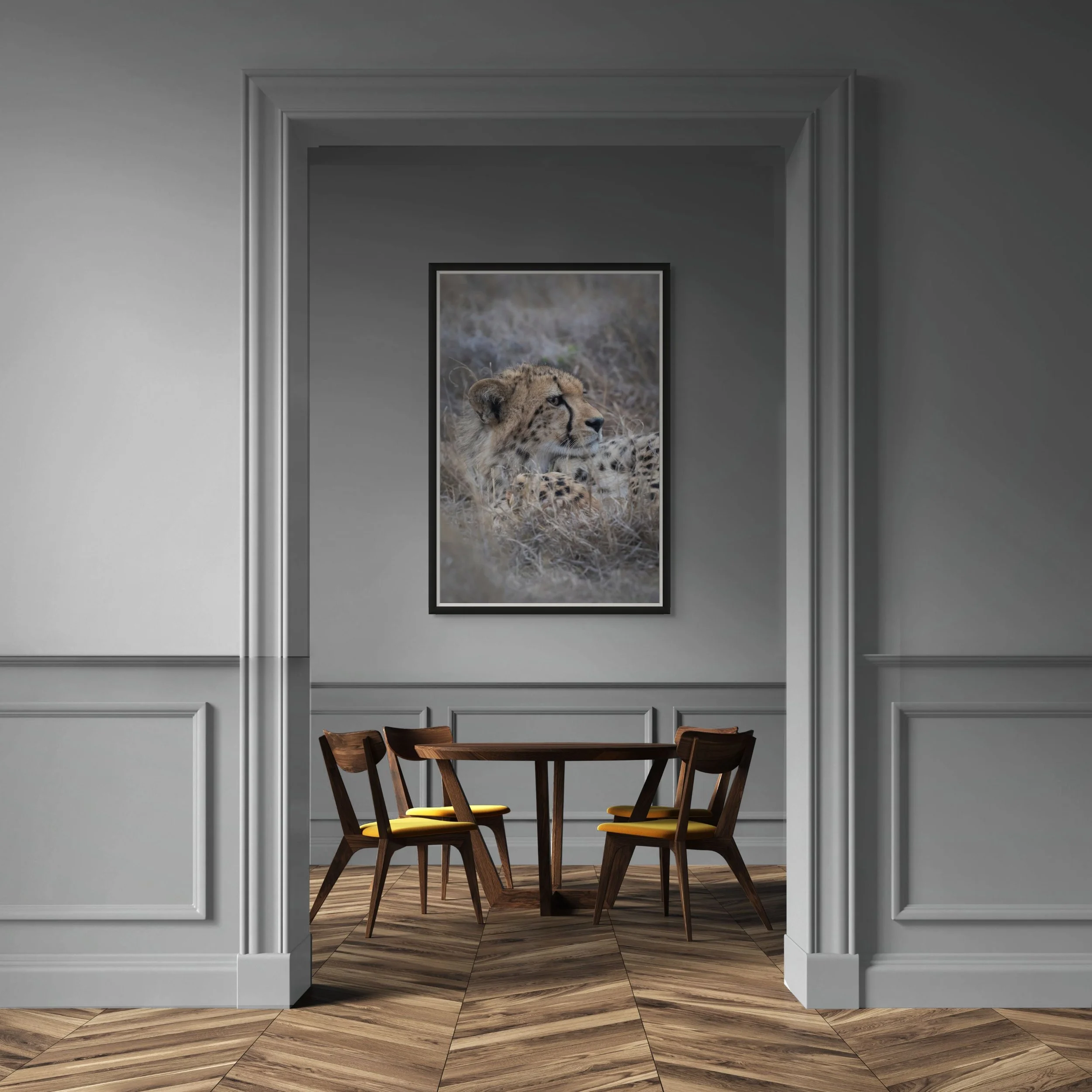 Wildlife Photograph  in an interior setting and dining room